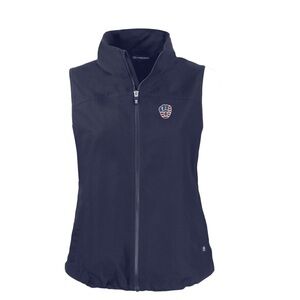 Milwaukee Brewers Cutter & Buck Women's Navy Vest